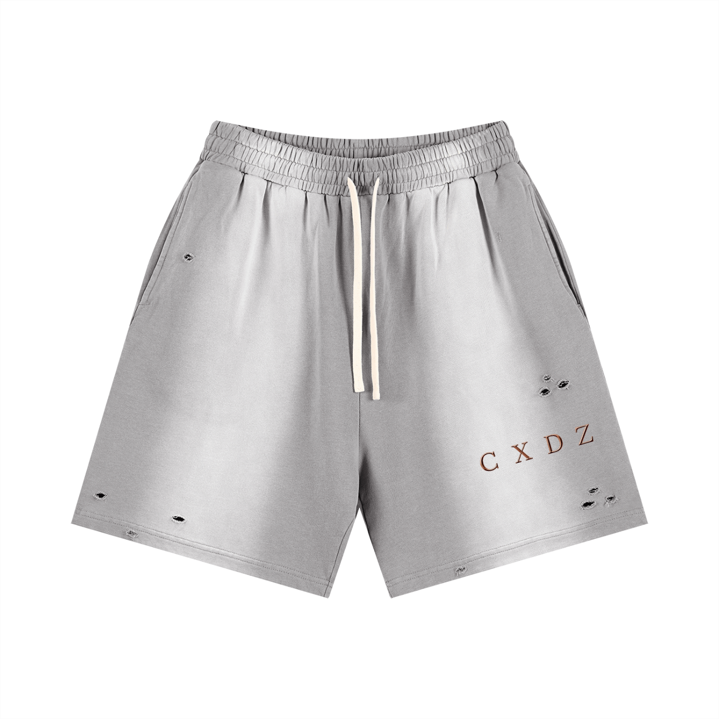 CHOXENZ Battered bronze shorts