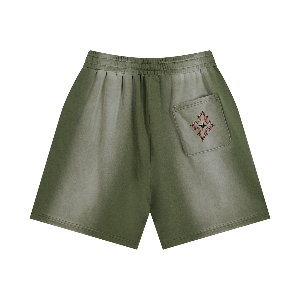 CHOXENZ Battered bronze shorts