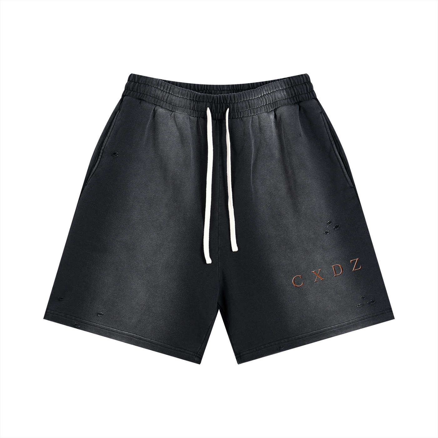 CHOXENZ Battered bronze shorts